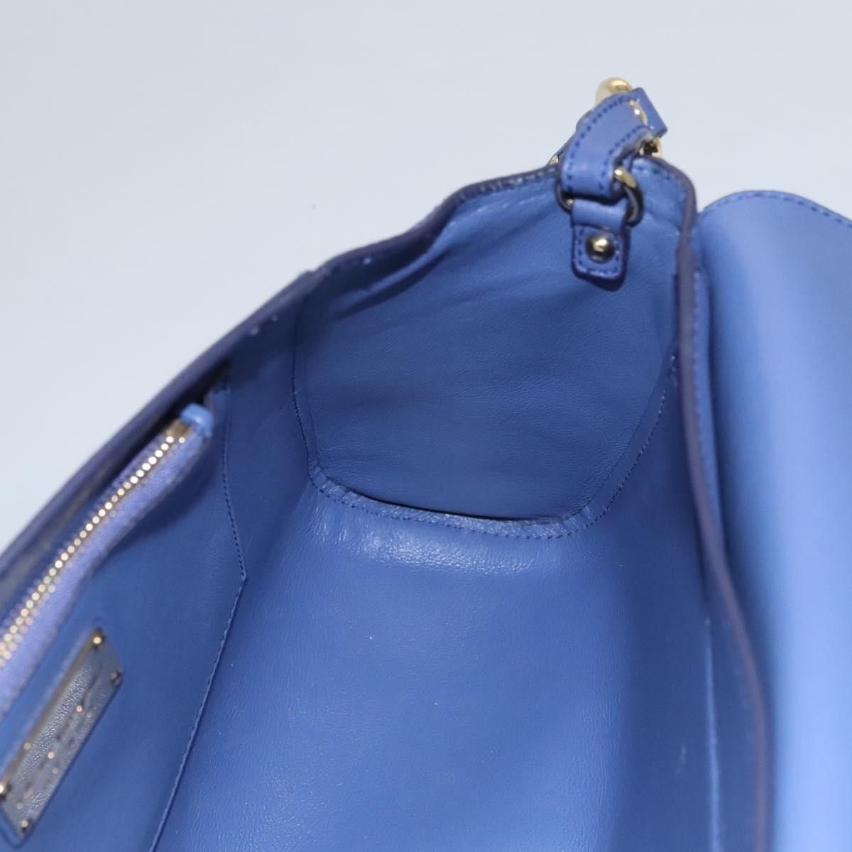 Salvatore Ferragamo Gancini Blue Leather Shoulder Bag (Pre-Owned) Size ONE SIZE - 20 Thumbnail