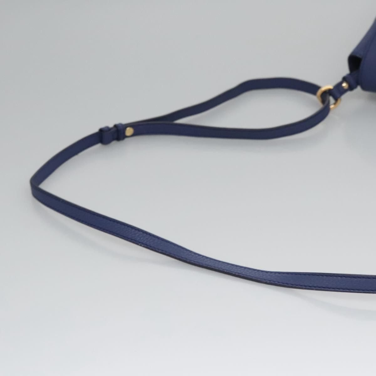 Salvatore Ferragamo Gancini Blue Leather Shoulder Bag (Pre-Owned) Size ONE SIZE - 11 Thumbnail