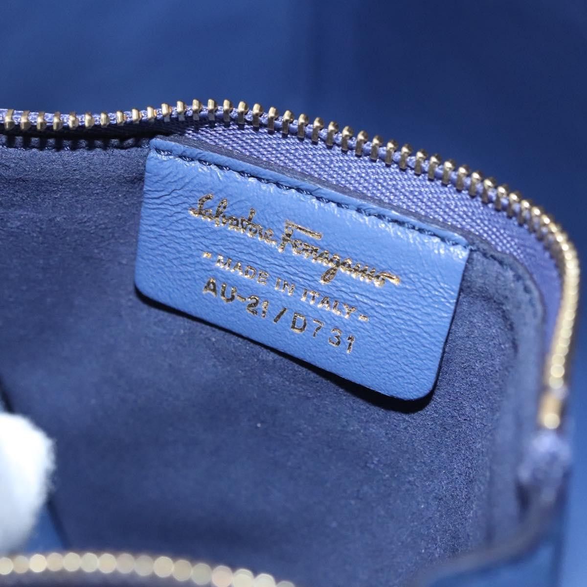 Salvatore Ferragamo Gancini Blue Leather Shoulder Bag (Pre-Owned) Size ONE SIZE - 15 Thumbnail