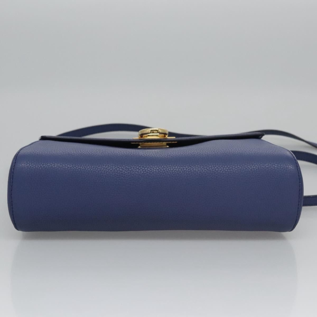 Salvatore Ferragamo Gancini Blue Leather Shoulder Bag (Pre-Owned) Size ONE SIZE - 19 Thumbnail