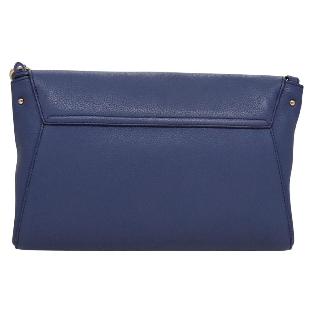 Salvatore Ferragamo Gancini Blue Leather Shoulder Bag (Pre-Owned) Size ONE SIZE - 2 Thumbnail