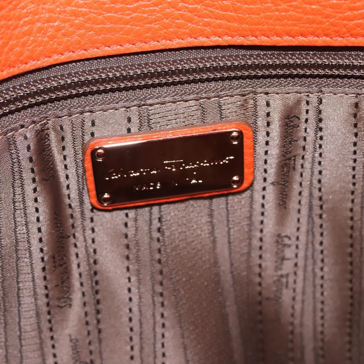Salvatore Ferragamo Orange Leather Shoulder Bag (Pre-Owned) Size ONE SIZE - 16 Thumbnail