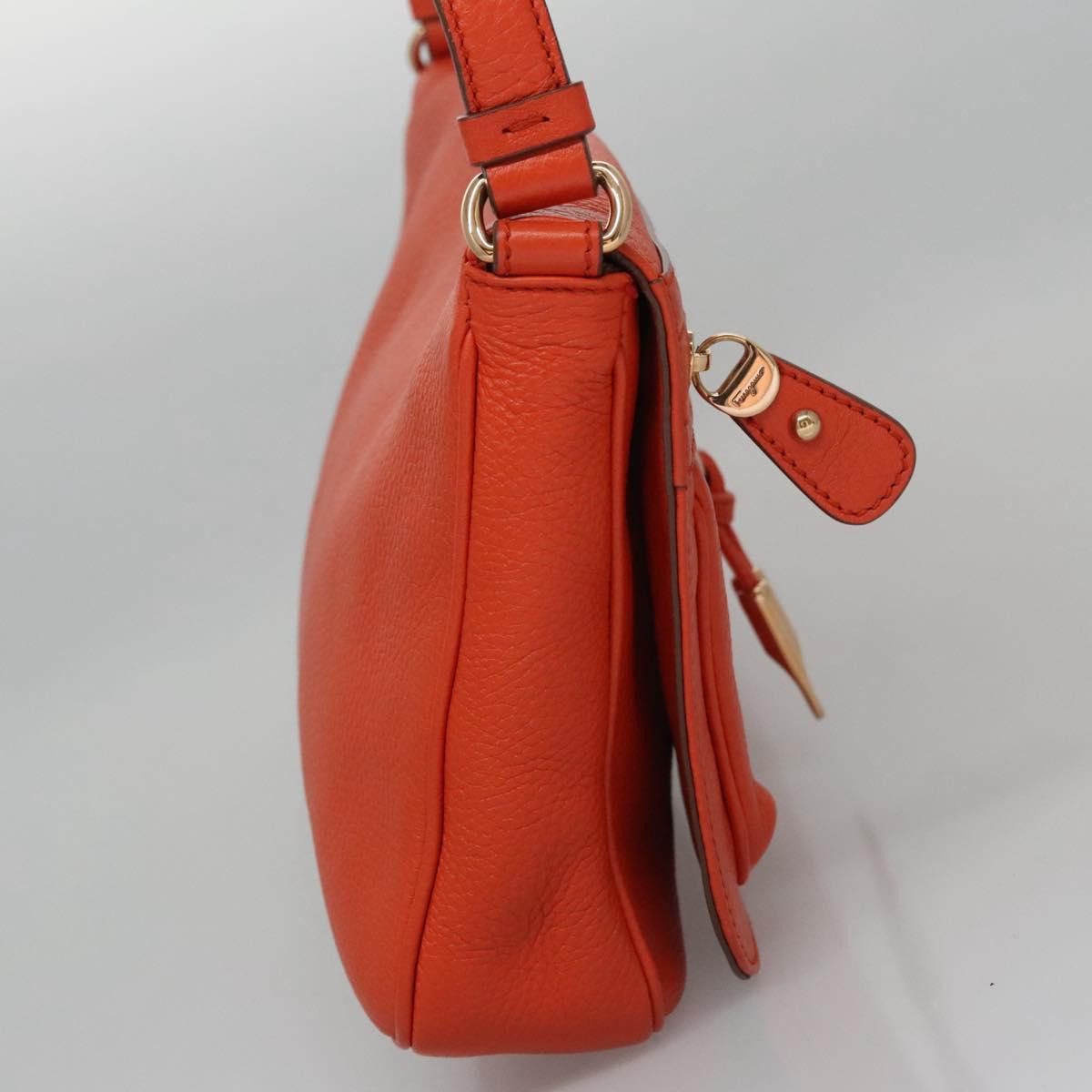 Salvatore Ferragamo Orange Leather Shoulder Bag (Pre-Owned) Size ONE SIZE - 4 Thumbnail