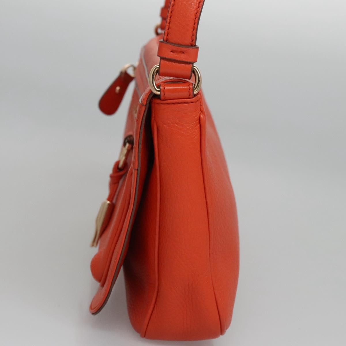 Salvatore Ferragamo Orange Leather Shoulder Bag (Pre-Owned) Size ONE SIZE - 3 Thumbnail