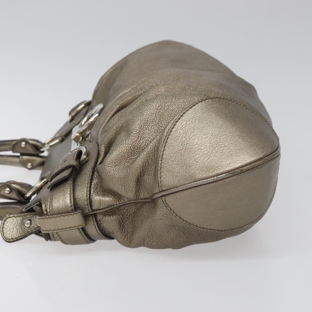 Salvatore Ferragamo Gancini Silver Leather Handbag (Pre-Owned) Size ONE SIZE - 4 Thumbnail