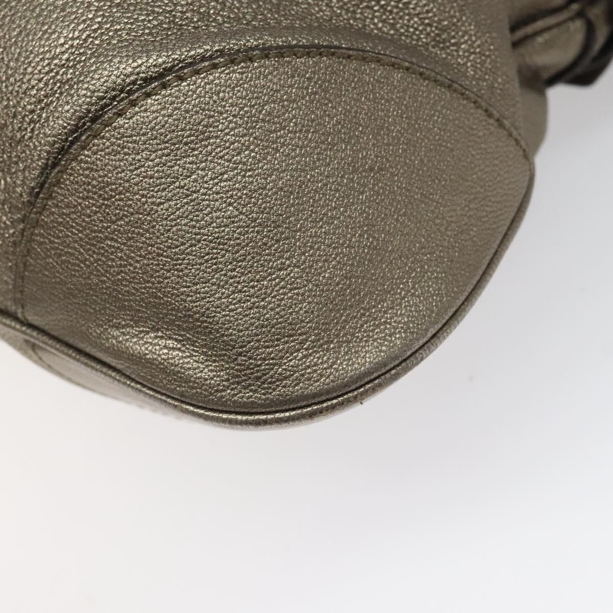 Salvatore Ferragamo Gancini Silver Leather Handbag (Pre-Owned) Size ONE SIZE - 9 Thumbnail