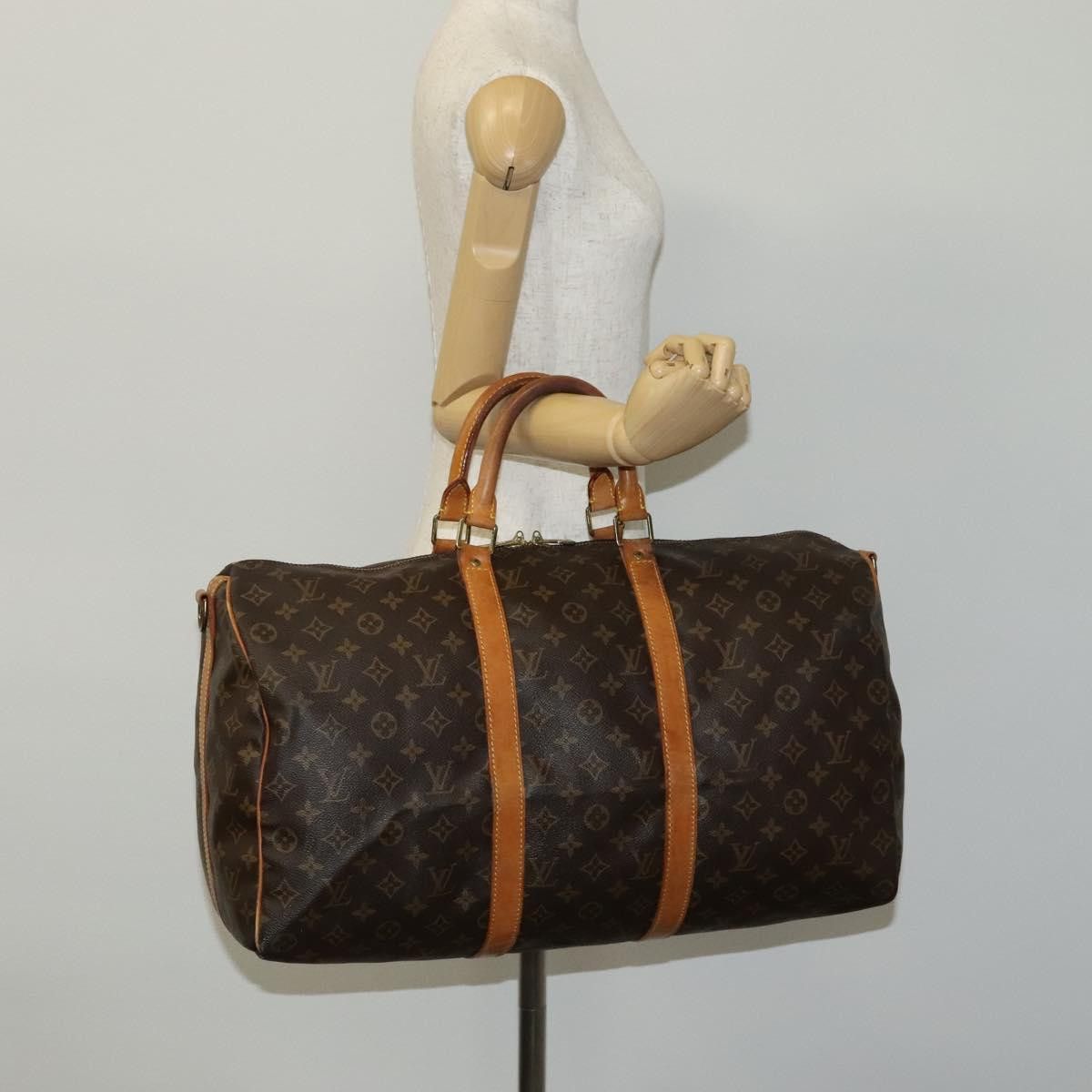 Louis Vuitton Keepall 50 Brown Canvas Travel Bag (Pre-Owned) Size ONE SIZE - 15 Thumbnail