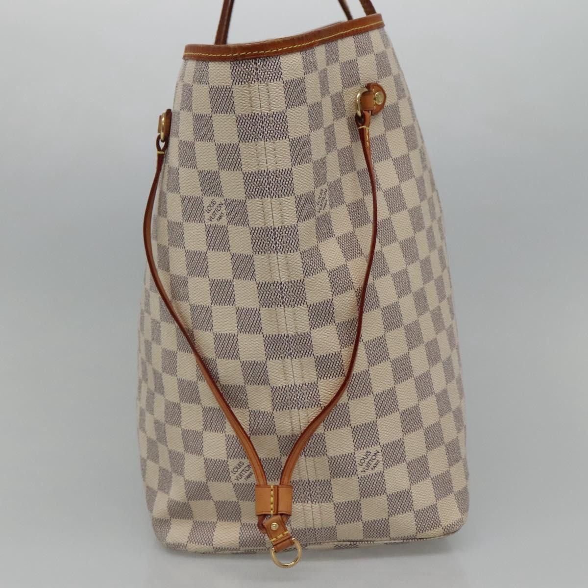 Louis Vuitton Neverfull Gm White Canvas Tote Bag (Pre-Owned) Size ONE SIZE - 3 Thumbnail