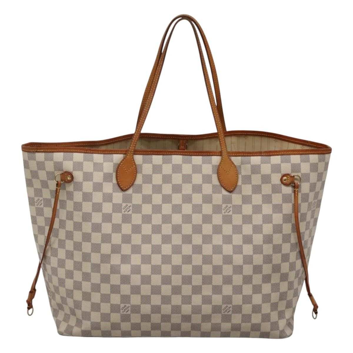 Louis Vuitton Neverfull Gm White Canvas Tote Bag (Pre-Owned) Size ONE SIZE - 2 Thumbnail