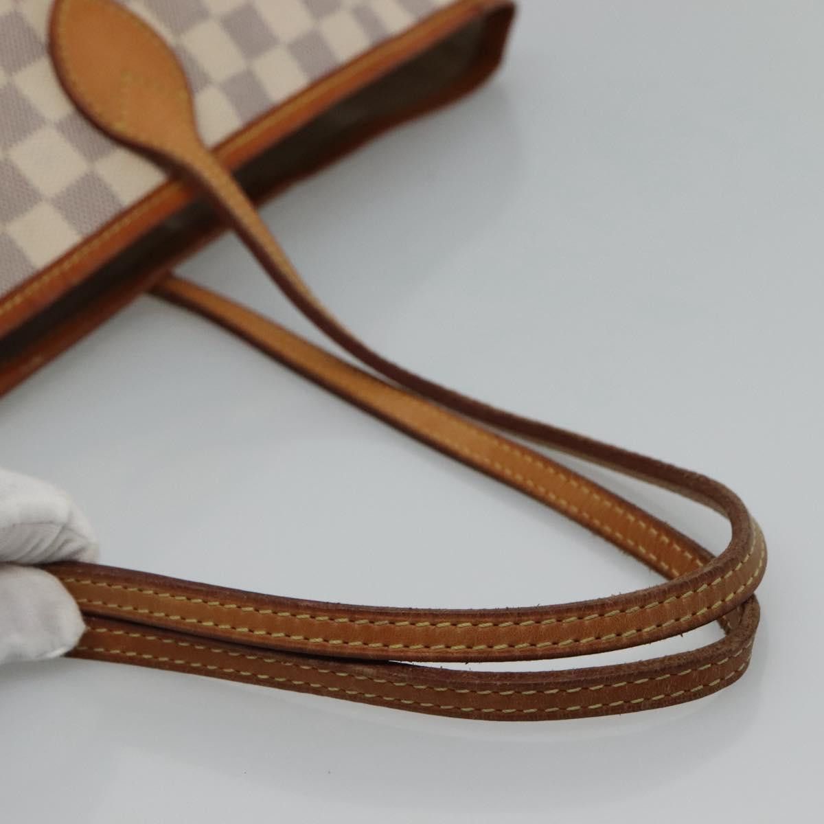 Louis Vuitton Neverfull Gm White Canvas Tote Bag (Pre-Owned) Size ONE SIZE - 5 Thumbnail