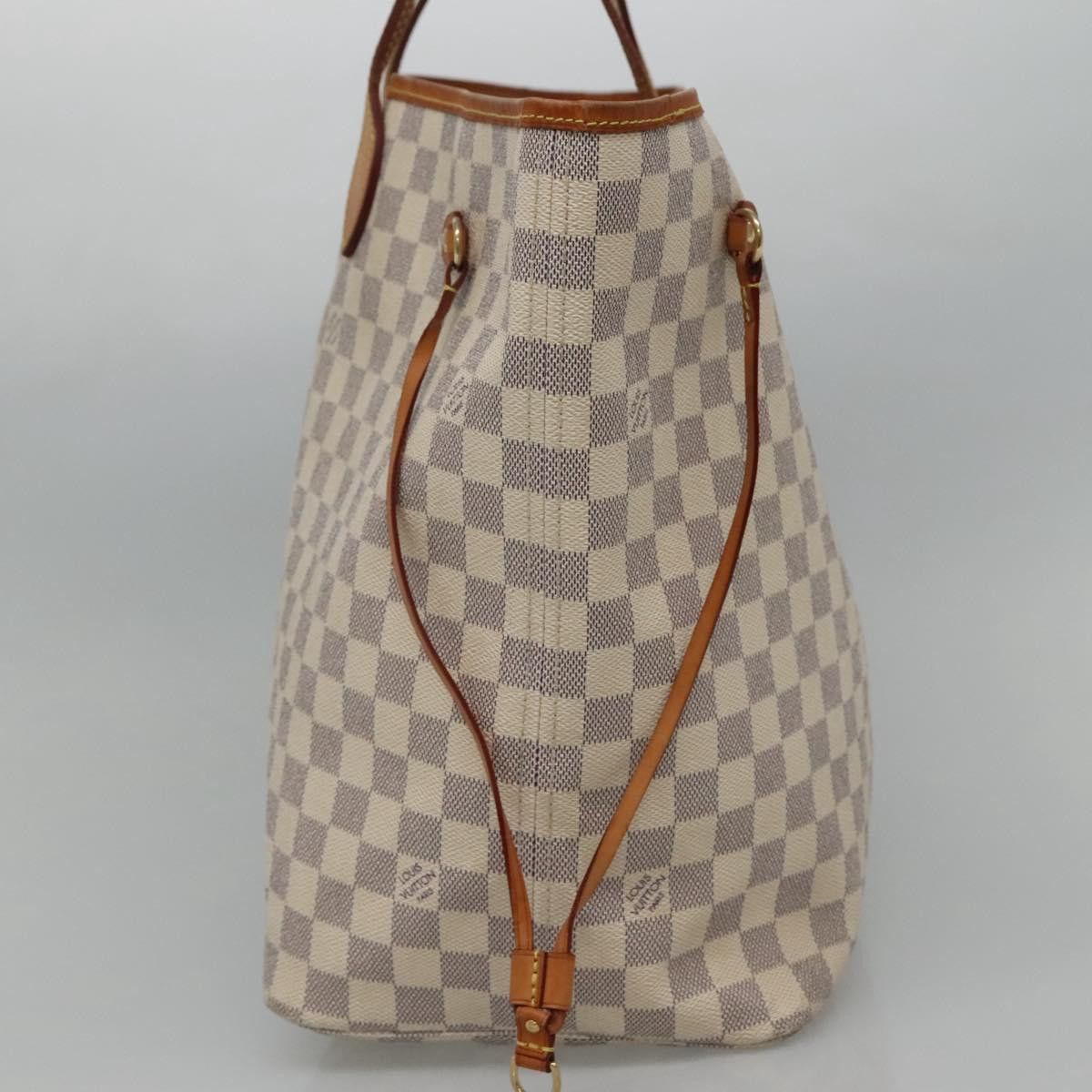 Louis Vuitton Neverfull Gm White Canvas Tote Bag (Pre-Owned) Size ONE SIZE - 4 Thumbnail