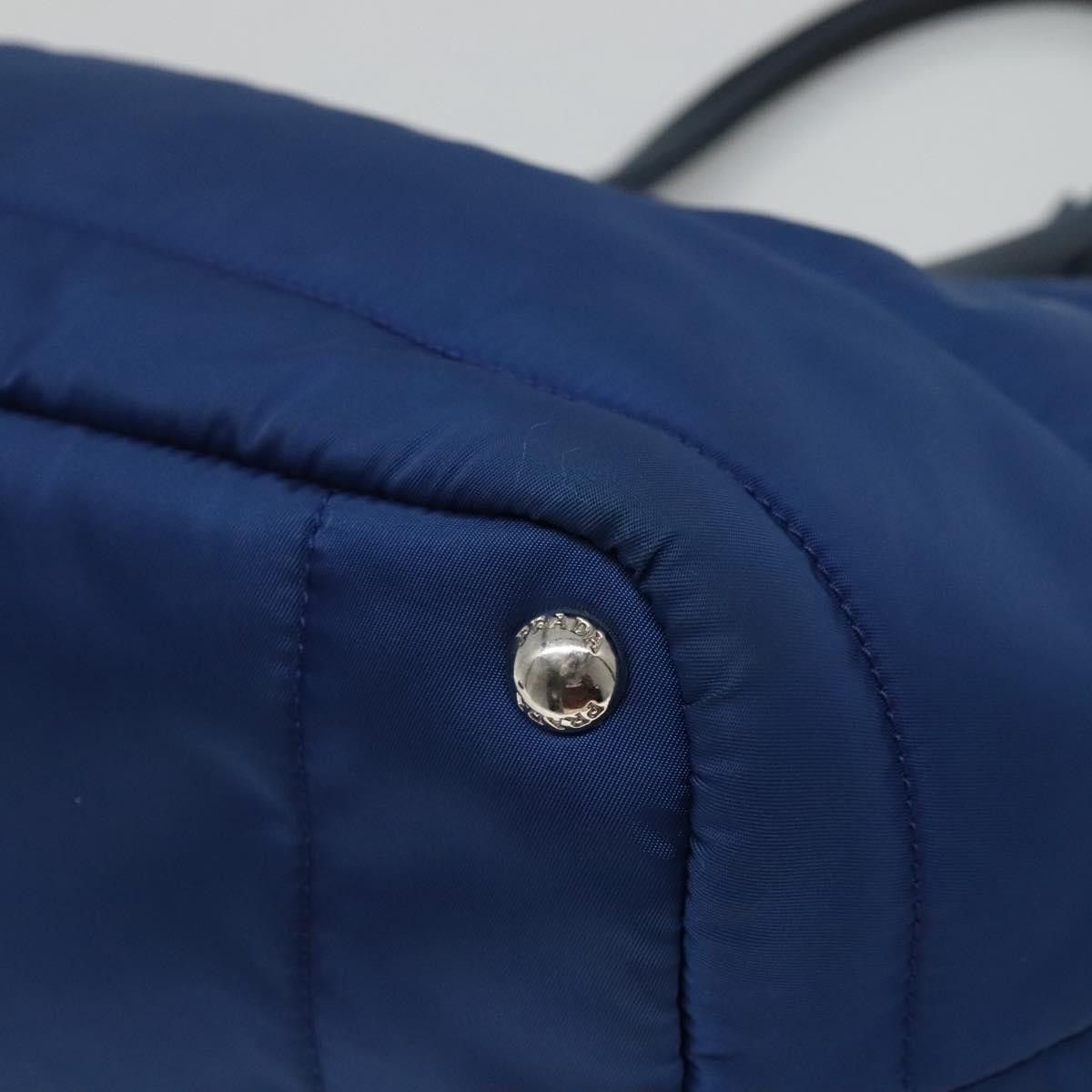 Prada Tessuto Blue Synthetic Handbag (Pre-Owned) Size ONE SIZE - 6 Thumbnail