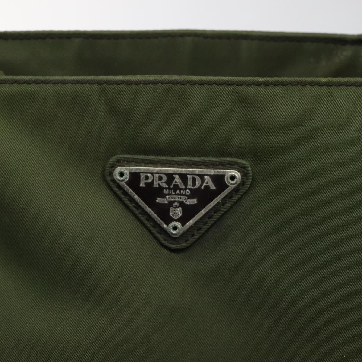 Prada Khaki Synthetic Tote Bag (Pre-Owned) Size ONE SIZE - 13 Thumbnail