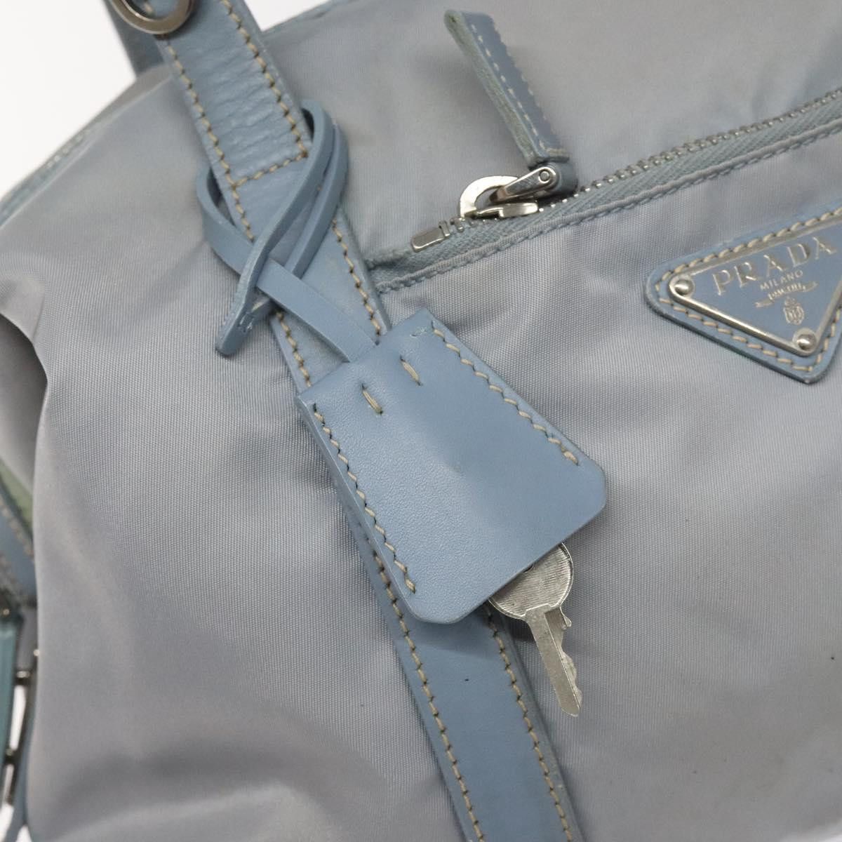 Prada Tessuto Blue Synthetic Handbag (Pre-Owned) Size ONE SIZE - 18 Thumbnail