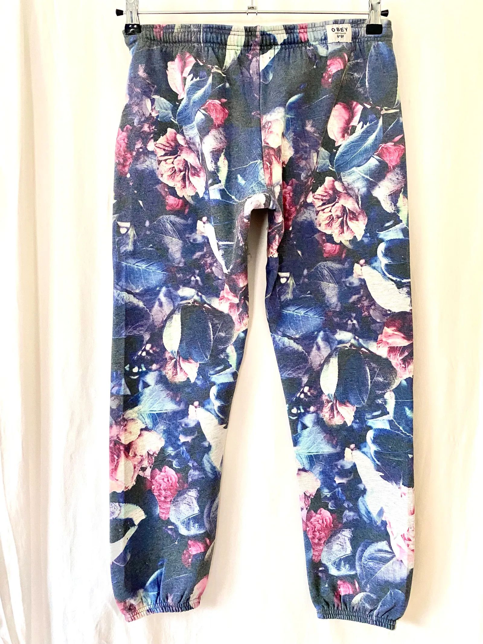 Obey Obey Blommiga Mjukibyxor Pants Size 27" / US 4 / IT 40 - 4 Thumbnail