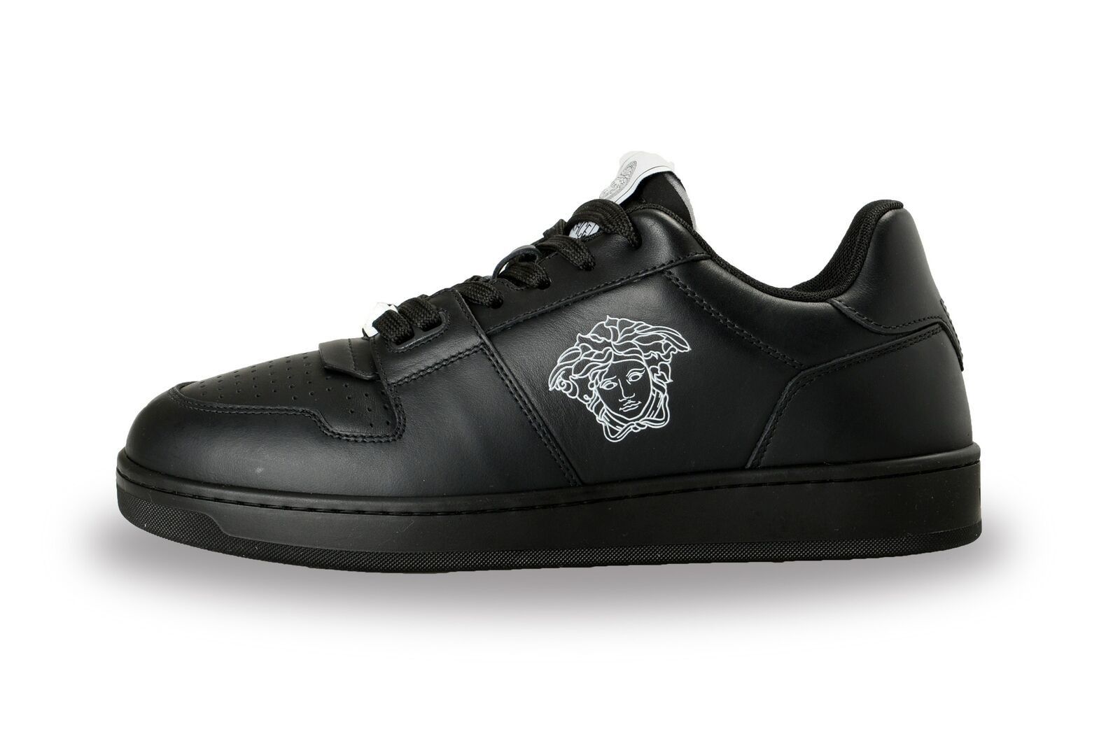 Versace Versace Men's Medusa Logo Black Leather Sneakers Size US 8 / EU 41 - 2 Thumbnail