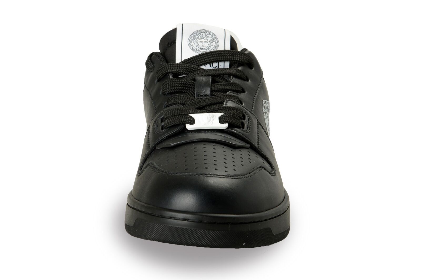 Versace Versace Men's Medusa Logo Black Leather Sneakers Size US 12 / EU 45 - 3 Thumbnail