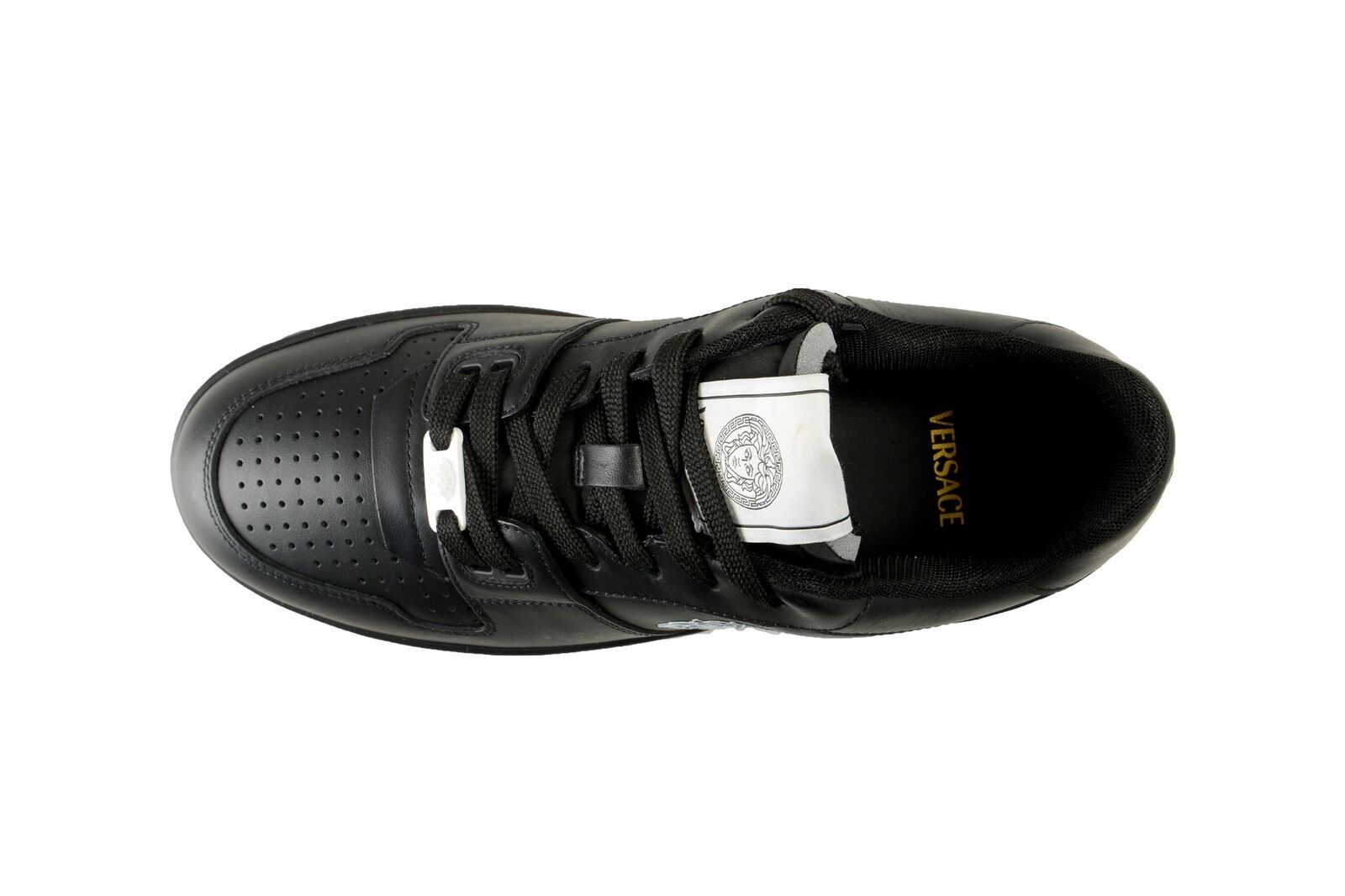 Versace Versace Men's Medusa Logo Black Leather Sneakers Size US 12 / EU 45 - 7 Thumbnail