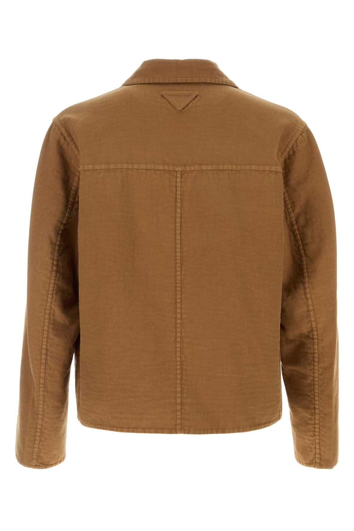 Prada Biscuit Cotton Blazer Size US XL / EU 56 / 4 - 2 Thumbnail