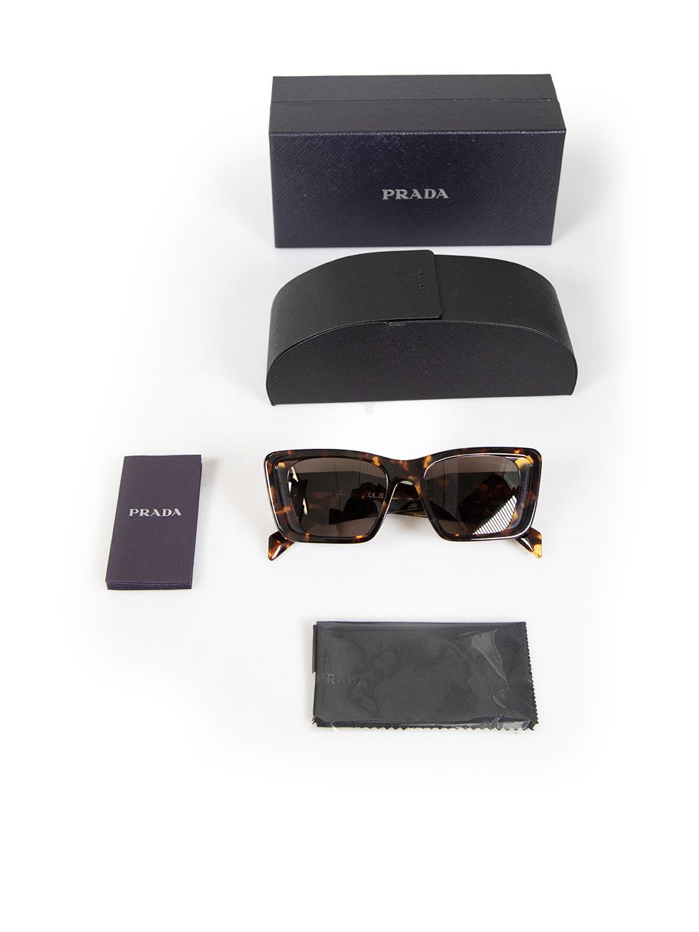 Prada Tortoiseshell Butterfly Havana Honey Sunglasses Size ONE SIZE - 9 Thumbnail