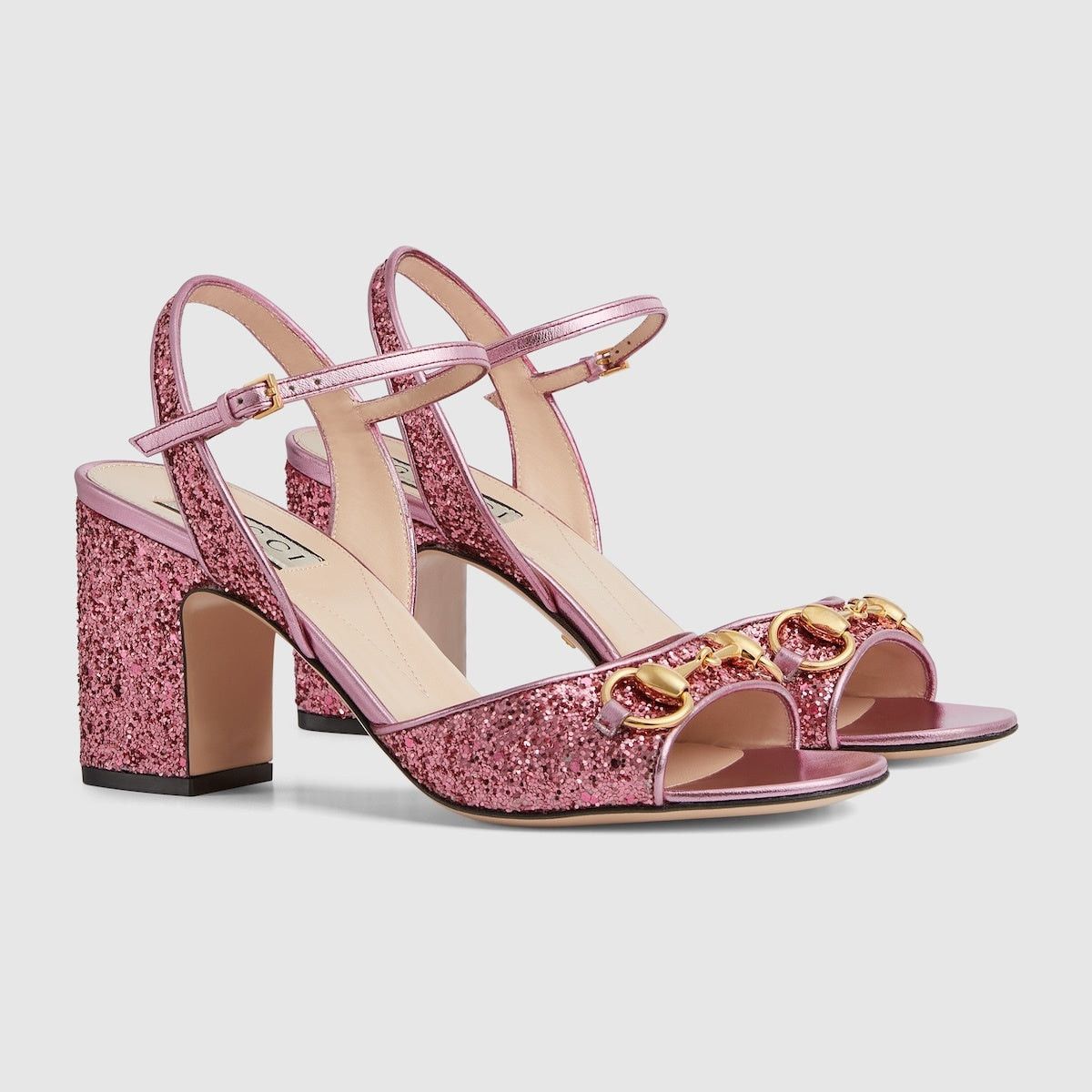 Gucci Gucci Horsebit Crystal Leather Sandals SIZE 37 Size ONE SIZE - 2 Thumbnail