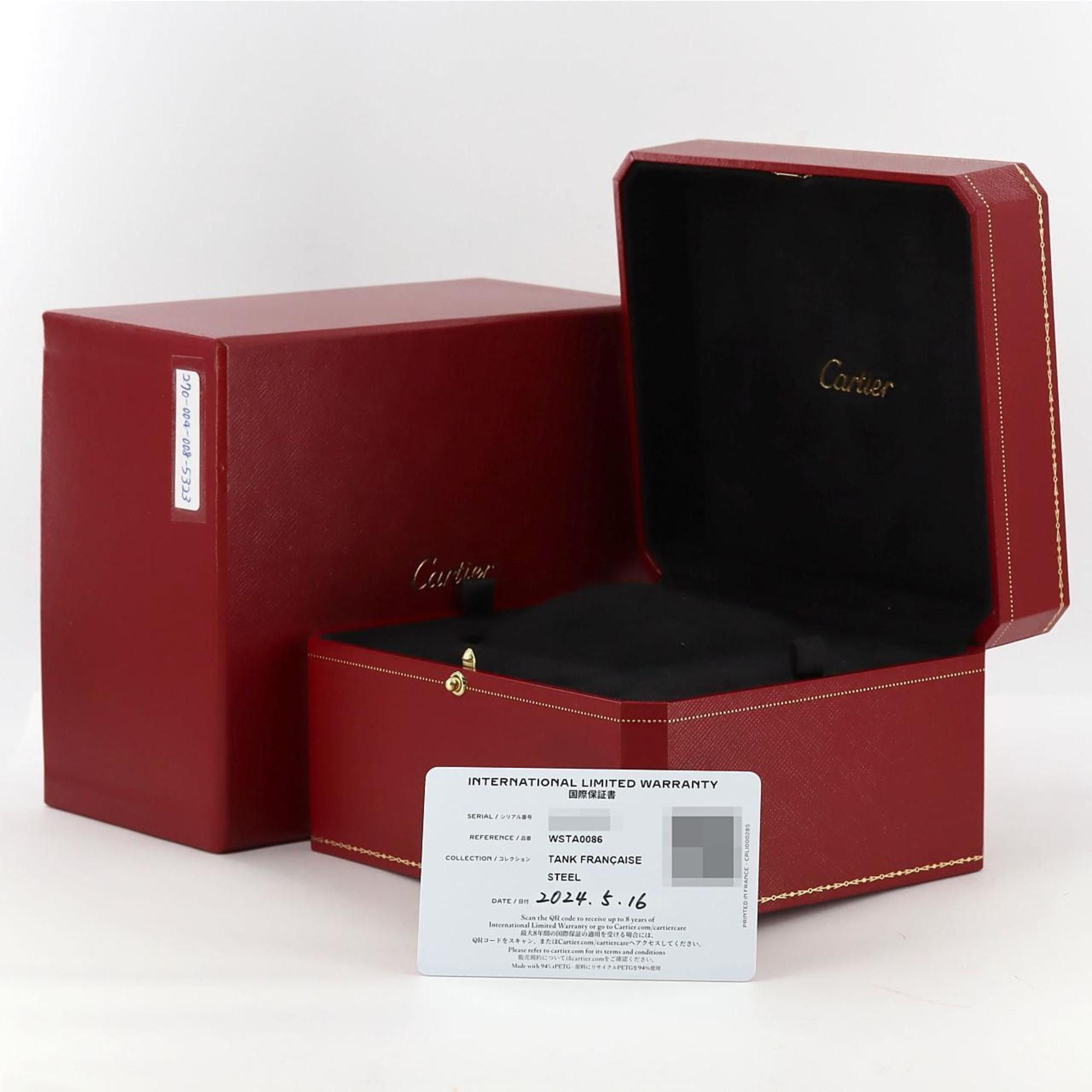 Cartier Cartier Tank Francaise MM JAPAN LIMITED WSTA0086 SS Wristwatch Quartz Size ONE SIZE - 9 Thumbnail