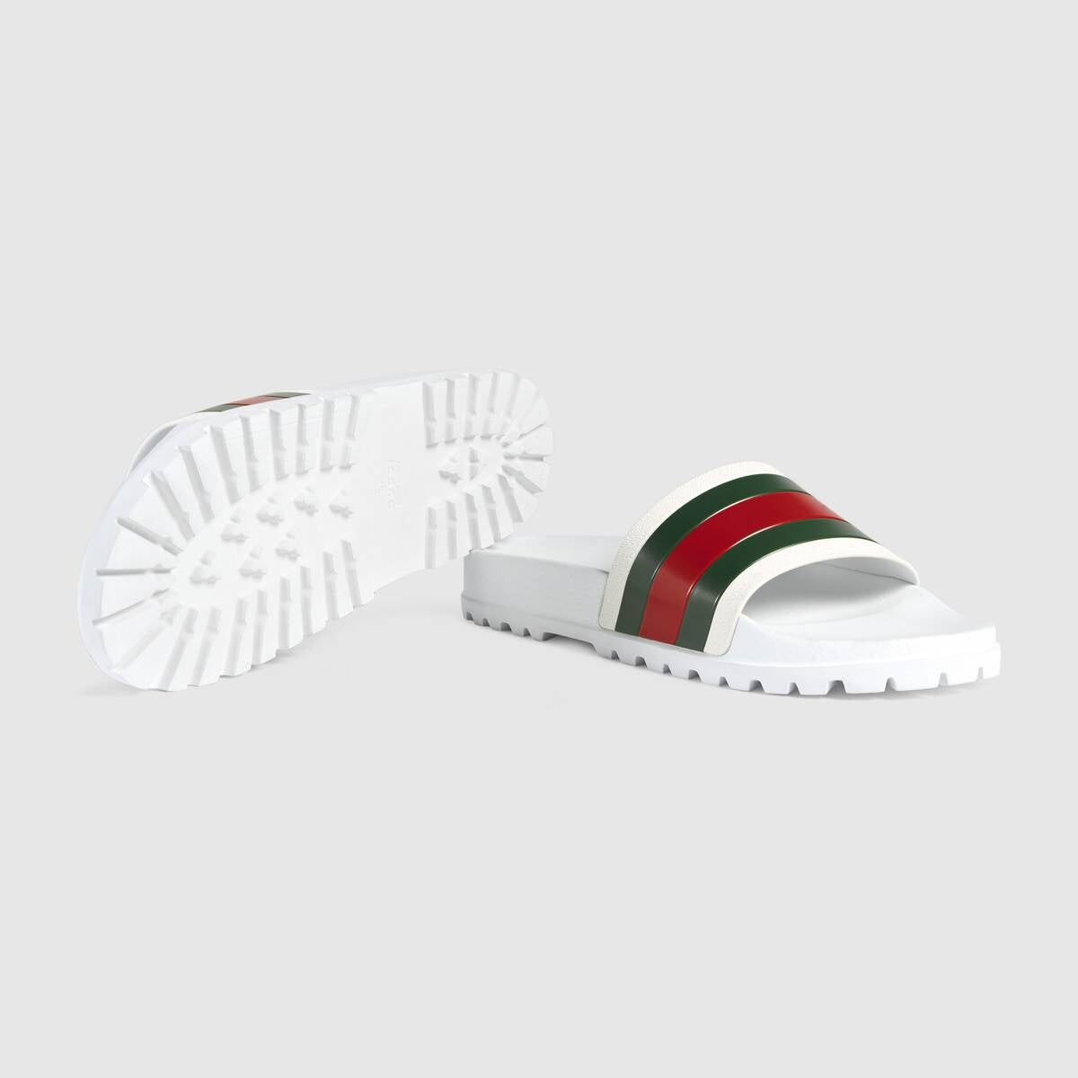 Gucci Gucci Web Rubber Slide Sandals SIZE 14 Size ONE SIZE - 3 Thumbnail