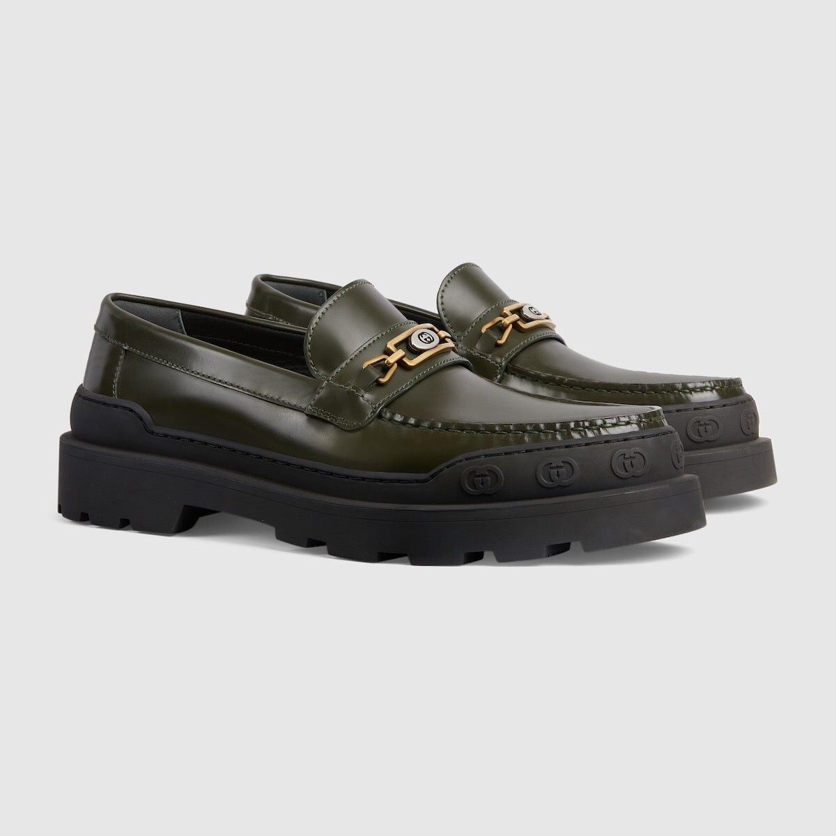 Gucci Gucci Interlocking G Leather Loafers Size US 8 / EU 41 - 2 Thumbnail