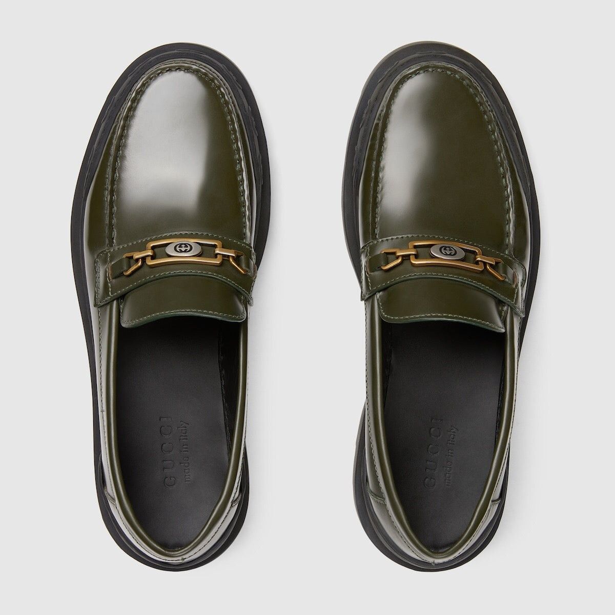 Gucci Gucci Interlocking G Leather Loafers Size US 13 / EU 46 - 3 Thumbnail