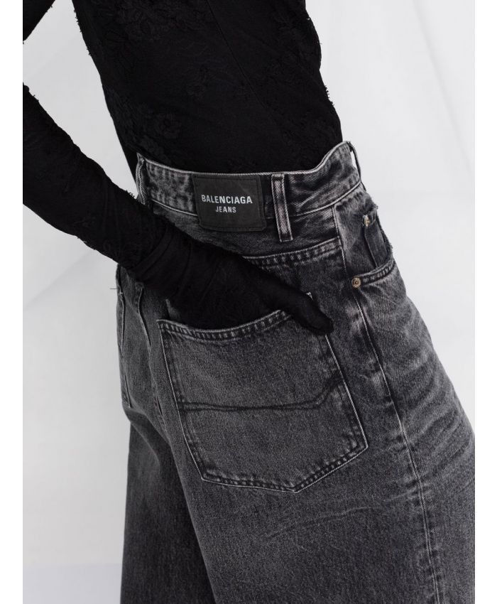 Distressed Low Crotch Japanese Denim Jeans