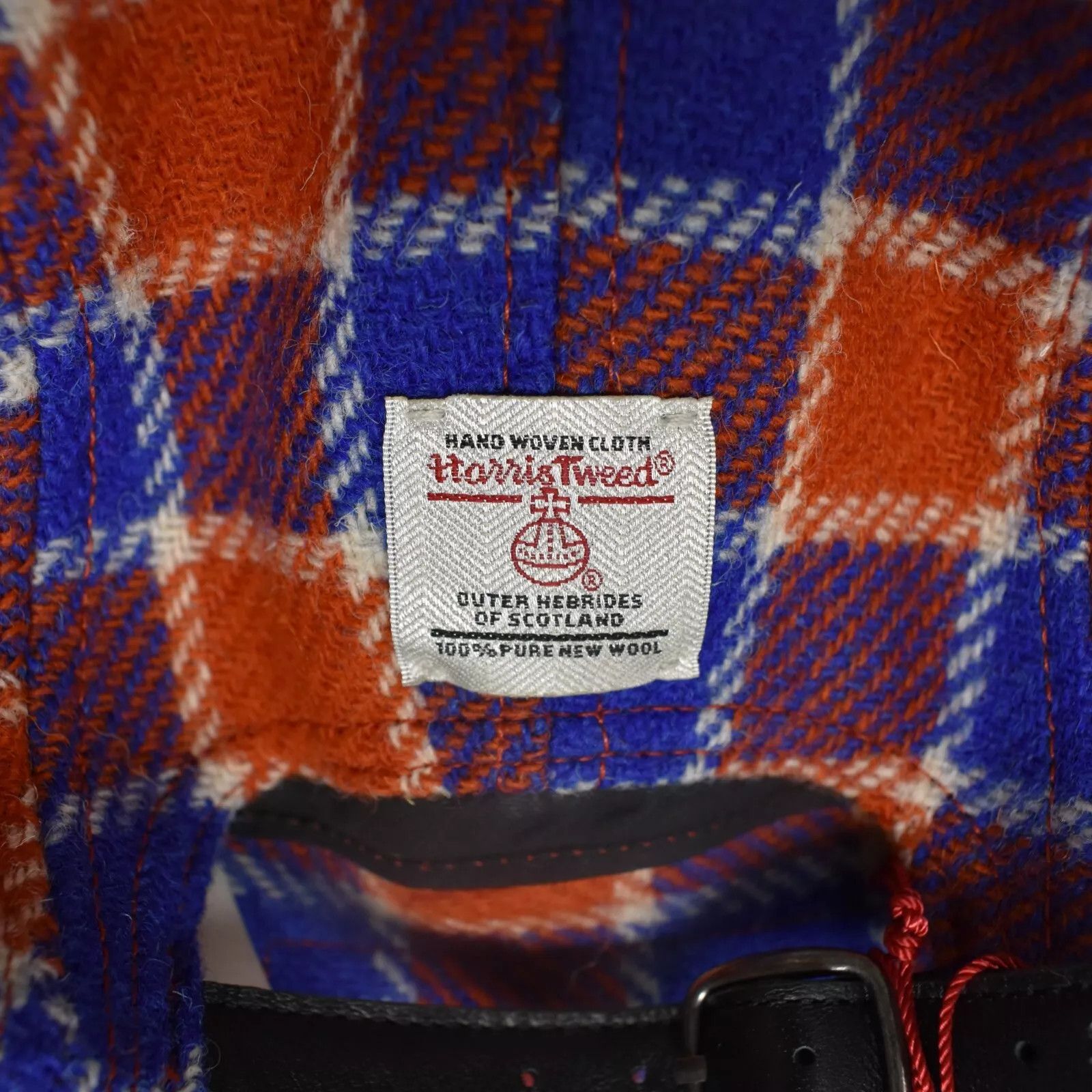 Harris Tweed × Supreme Supreme Harris Tweed Box Logo Camp Cap Hat Red Blue Size ONE SIZE - 5 Thumbnail