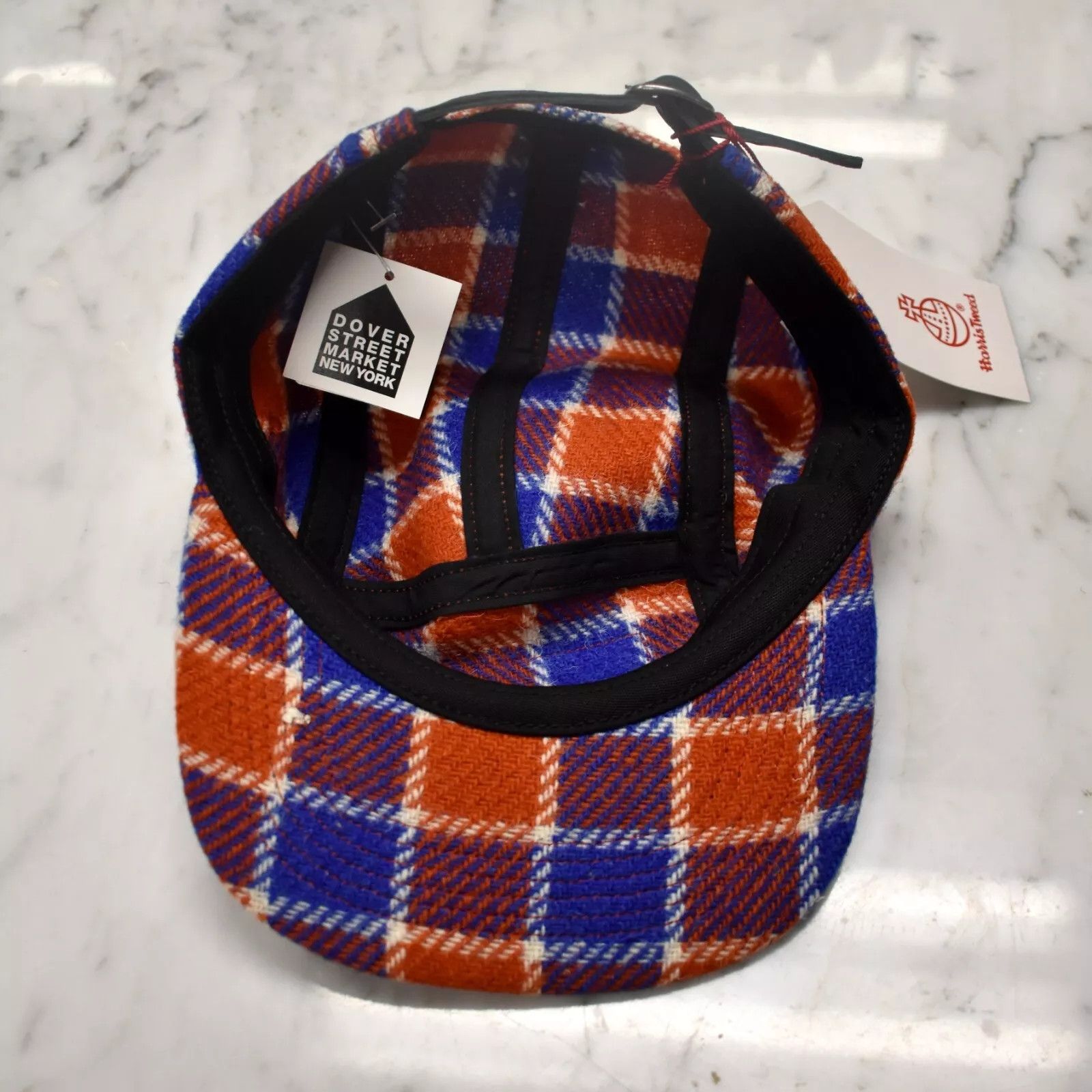Harris Tweed × Supreme Supreme Harris Tweed Box Logo Camp Cap Hat Red Blue Size ONE SIZE - 3 Thumbnail