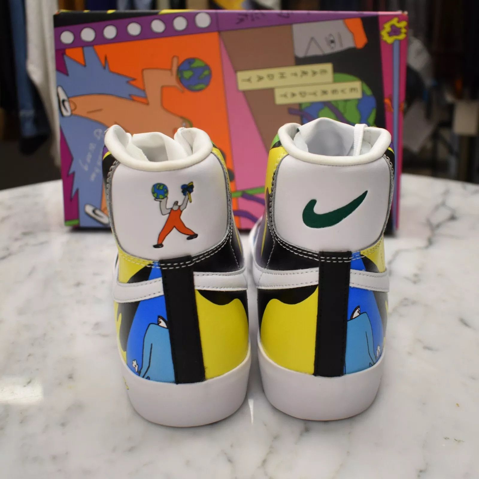 Nike Nike Flyleather Blazer 77 QS Earth Day Ruohan Wang Size US 9.5 / EU 42-43 - 5 Thumbnail
