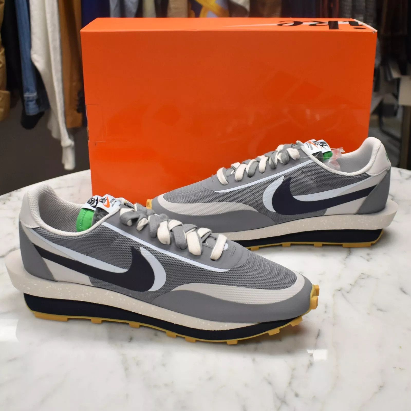 CLOT × Nike × Sacai Nike Sacai CLOT LDWaffle LD Waffle Racer Cool Gray Size US 10 / EU 43 - 3 Thumbnail