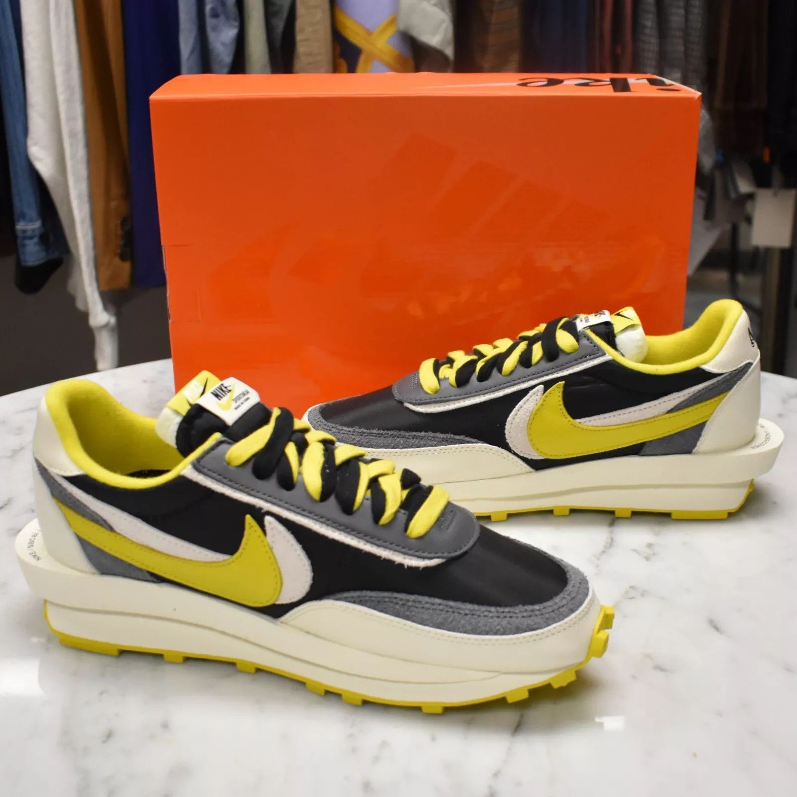 Nike × Sacai × Undercover Nike Sacai Undercover LDWaffle LD Waffle Racer Black Citron Size US 9 / EU 42 - 3 Thumbnail