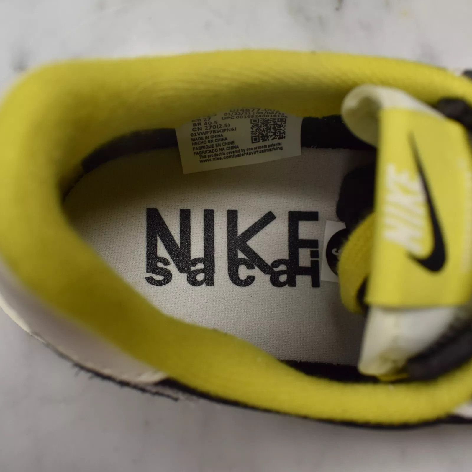 Nike × Sacai × Undercover Nike Sacai Undercover LDWaffle LD Waffle Racer Black Citron Size US 10 / EU 43 - 9 Thumbnail