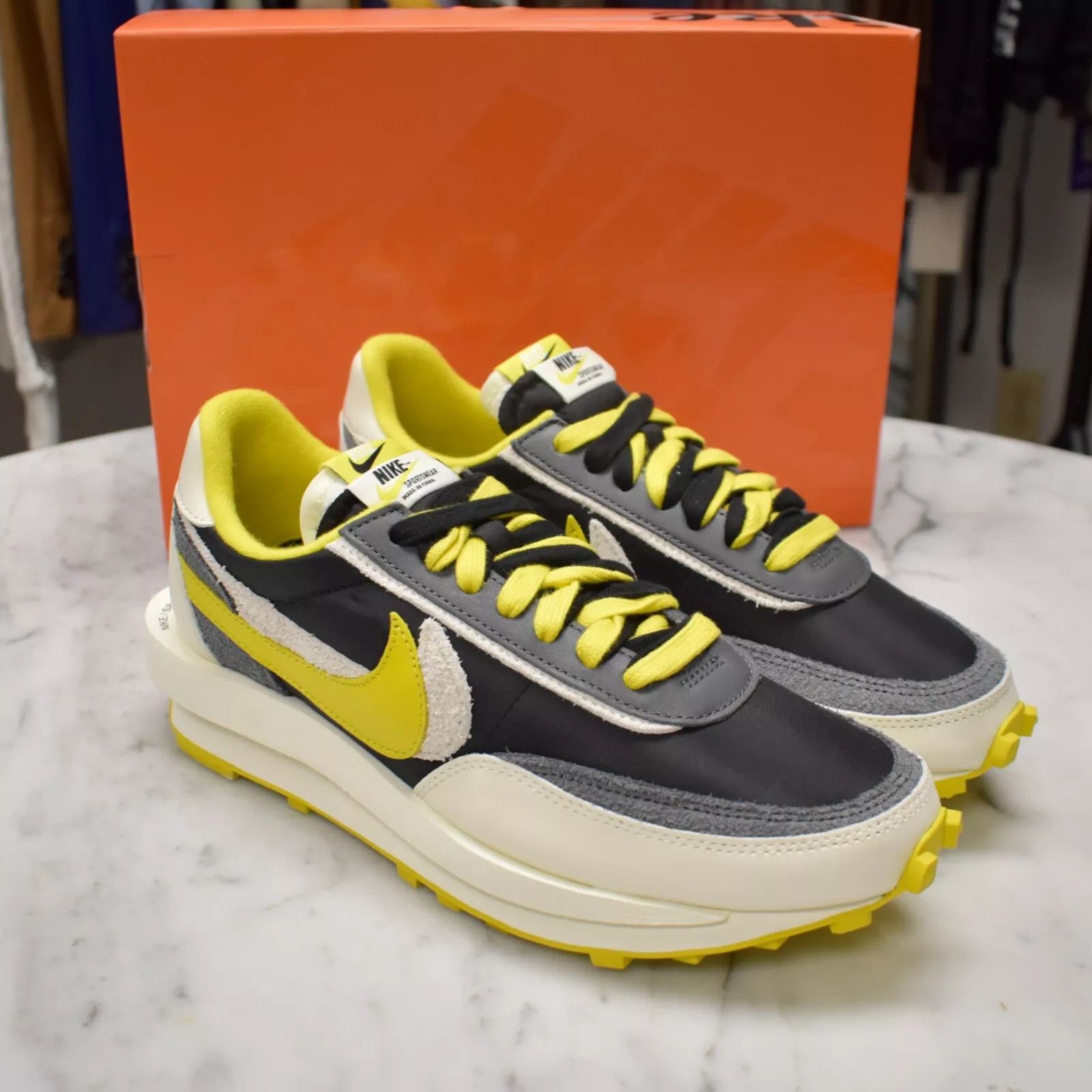Nike × Sacai × Undercover Nike Sacai Undercover LDWaffle LD Waffle Racer Black Citron Size US 10 / EU 43 - 2 Thumbnail