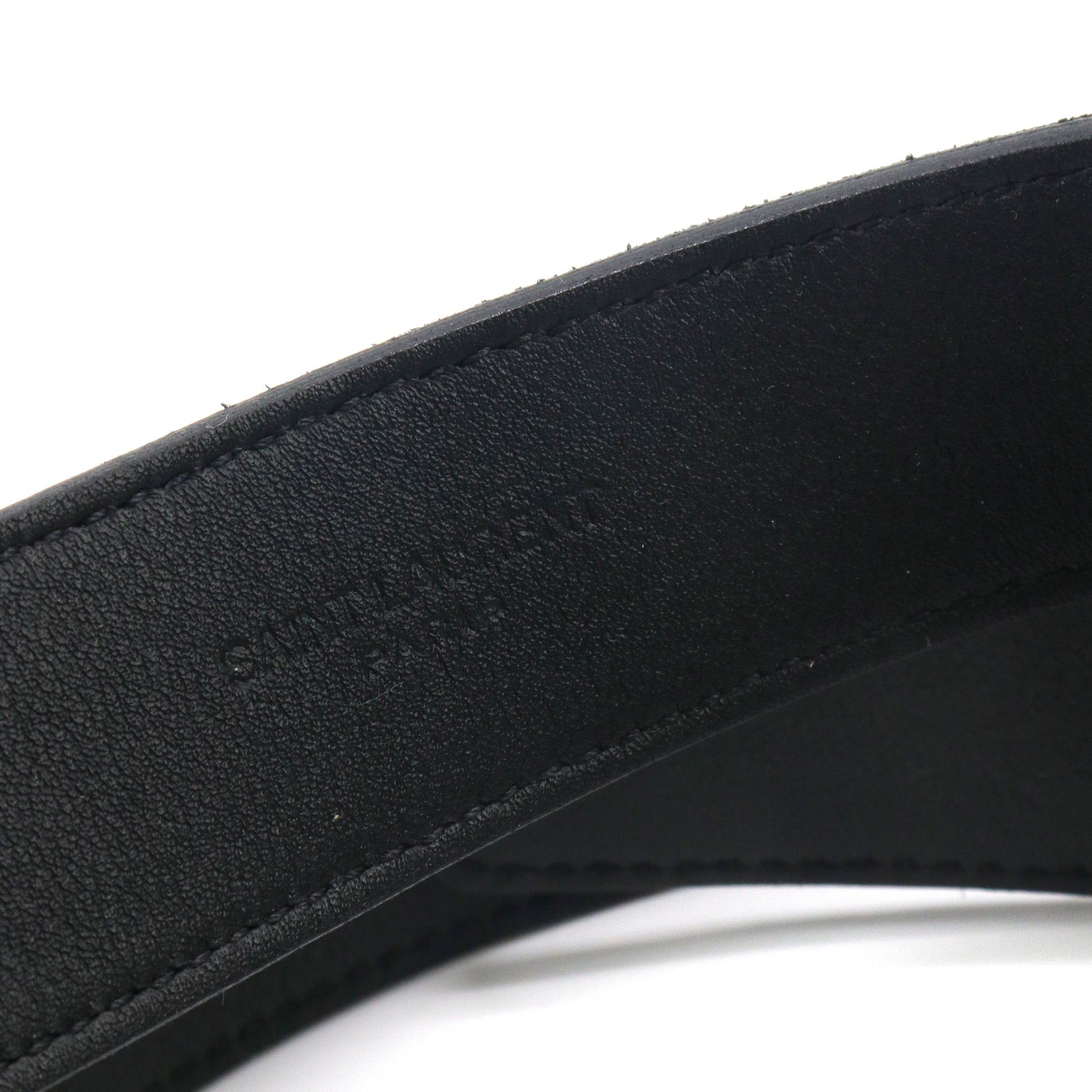 Saint Laurent Paris SAINT LAURENT - Saint Laurent square buckle belt in phyton embossed leather (T85) Size ONE SIZE - 5 Thumbnail
