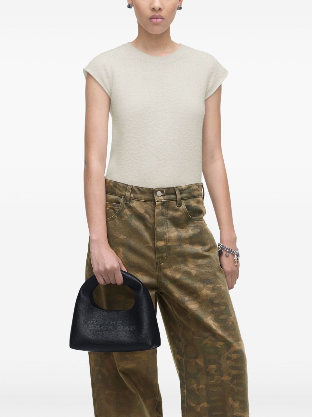 Marc Jacobs THE SACK MINI LEATHER HOBO BAG Size ONE SIZE - 5 Thumbnail