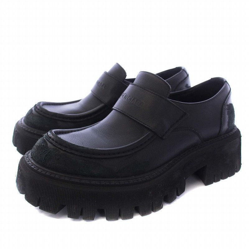 Balenciaga Leather Worn Out Tractor Loafers Size US 12 / EU 45 - 2 Thumbnail