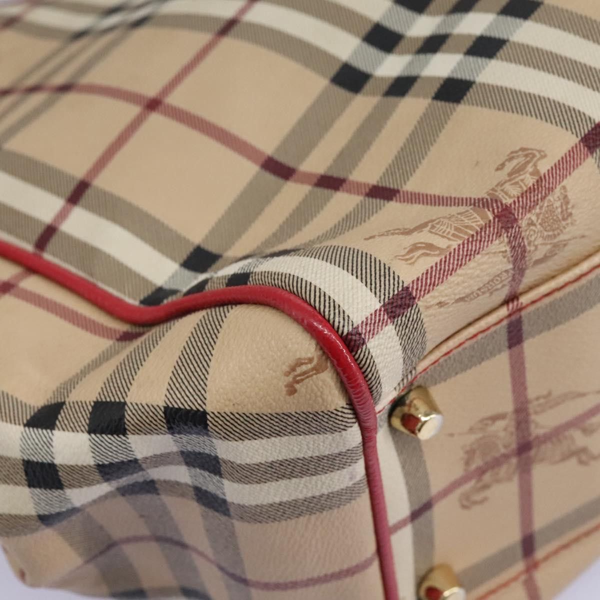 Burberry Nova Check Beige Canvas Shoulder Bag (Pre-Owned) Size ONE SIZE - 16 Thumbnail