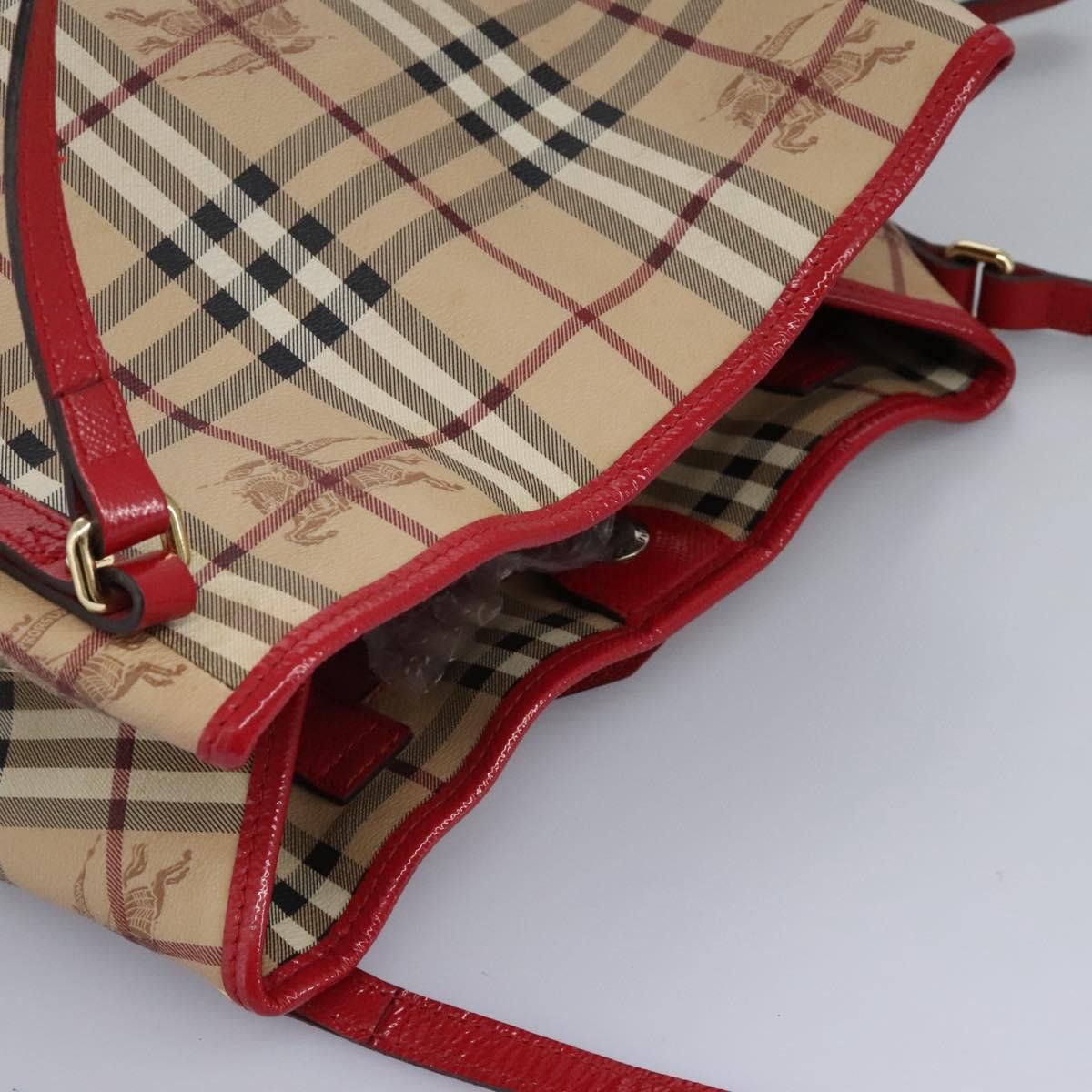 Burberry Nova Check Beige Canvas Shoulder Bag (Pre-Owned) Size ONE SIZE - 14 Thumbnail
