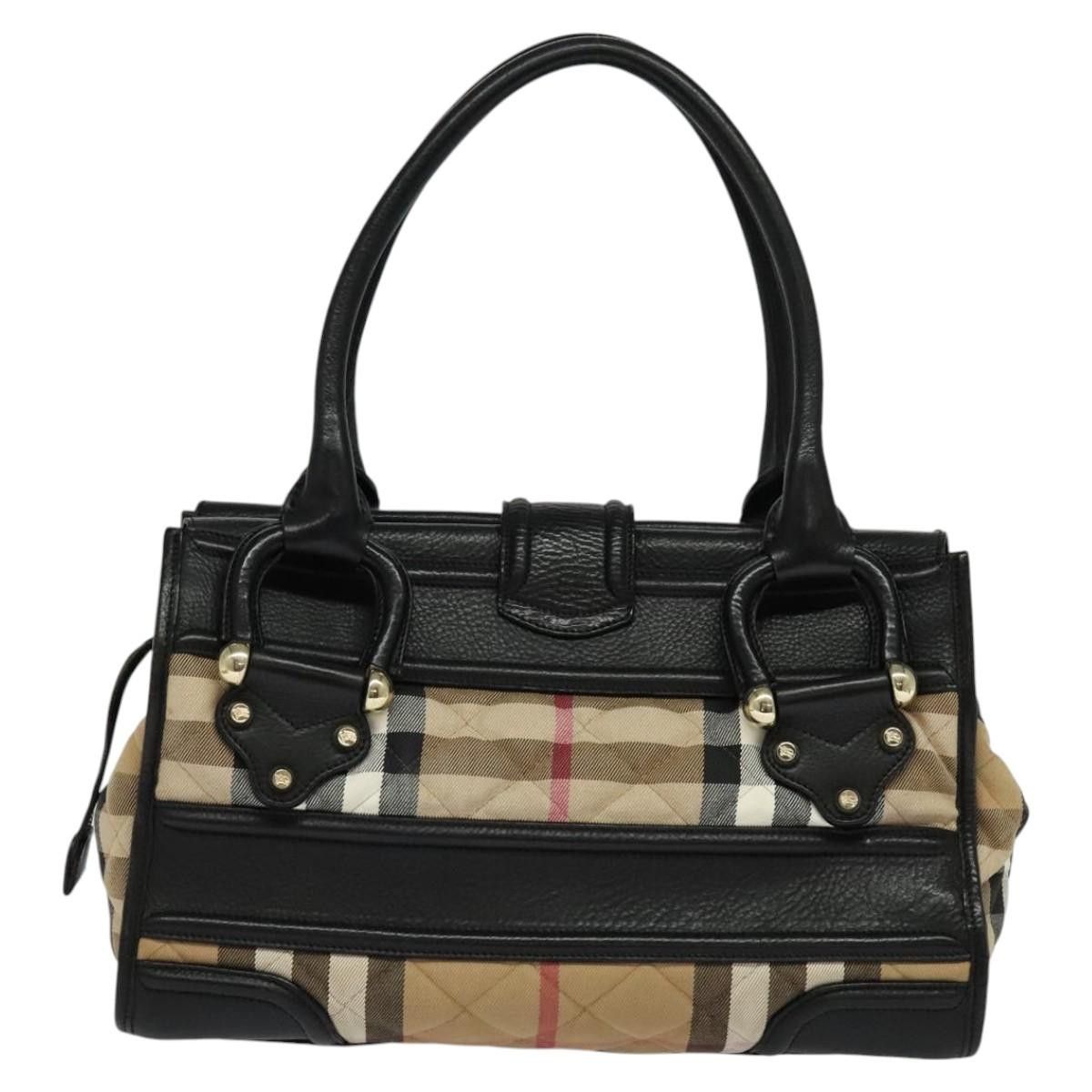 Burberry House Check Beige Canvas Shoulder Bag (Pre-Owned) Size ONE SIZE - 2 Thumbnail