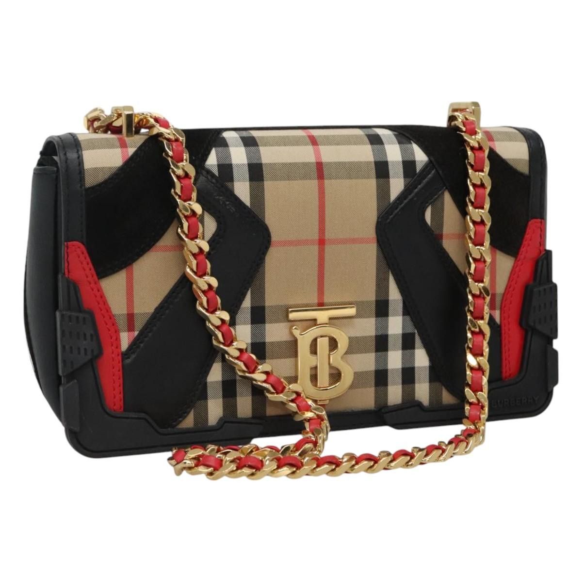 Burberry Tb Beige Canvas Shoulder Bag (Pre-Owned) Size ONE SIZE - 3 Thumbnail