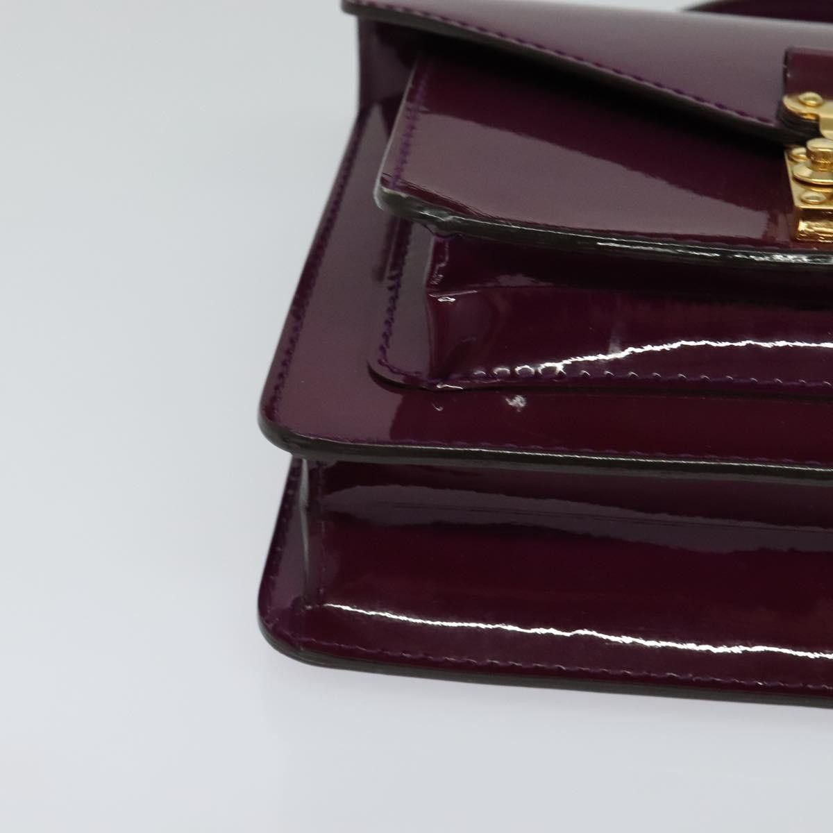Louis Vuitton Monceau Burgundy Patent Leather Handbag (Pre-Owned) Size ONE SIZE - 9 Thumbnail