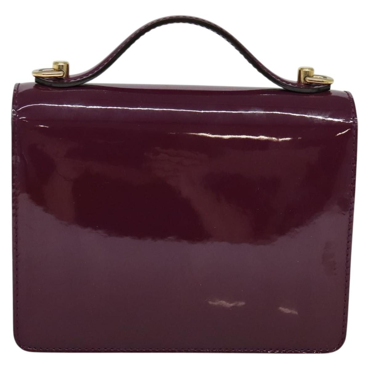 Louis Vuitton Monceau Burgundy Patent Leather Handbag (Pre-Owned) Size ONE SIZE - 2 Thumbnail