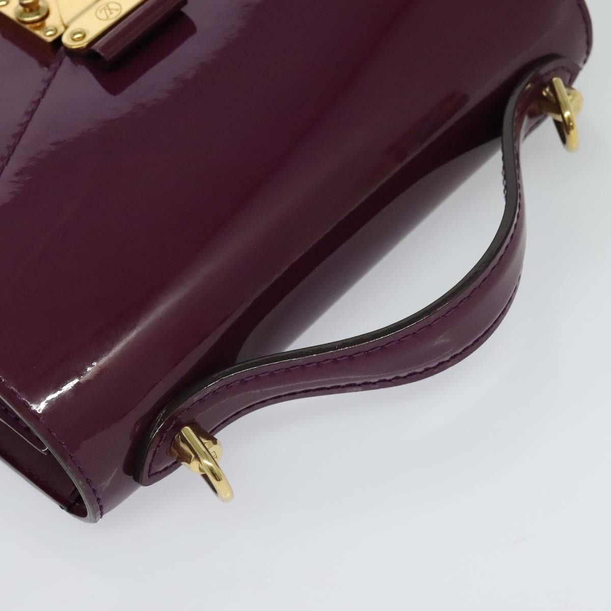 Louis Vuitton Monceau Burgundy Patent Leather Handbag (Pre-Owned) Size ONE SIZE - 5 Thumbnail