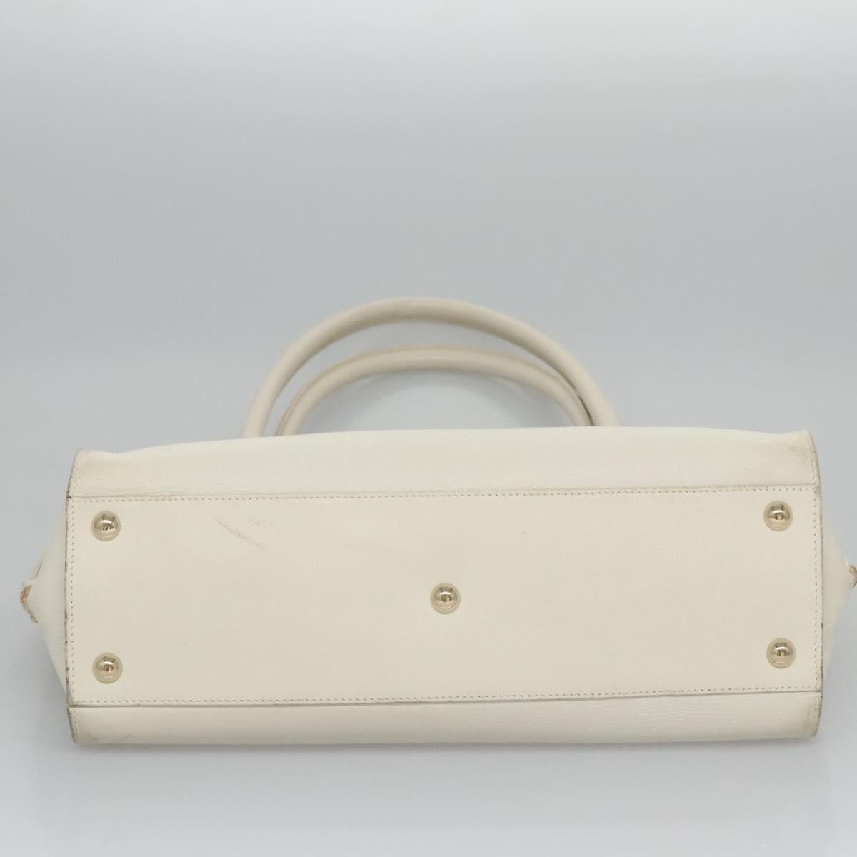 Salvatore Ferragamo Gancini Beige Leather Shoulder Bag (Pre-Owned) Size ONE SIZE - 9 Thumbnail
