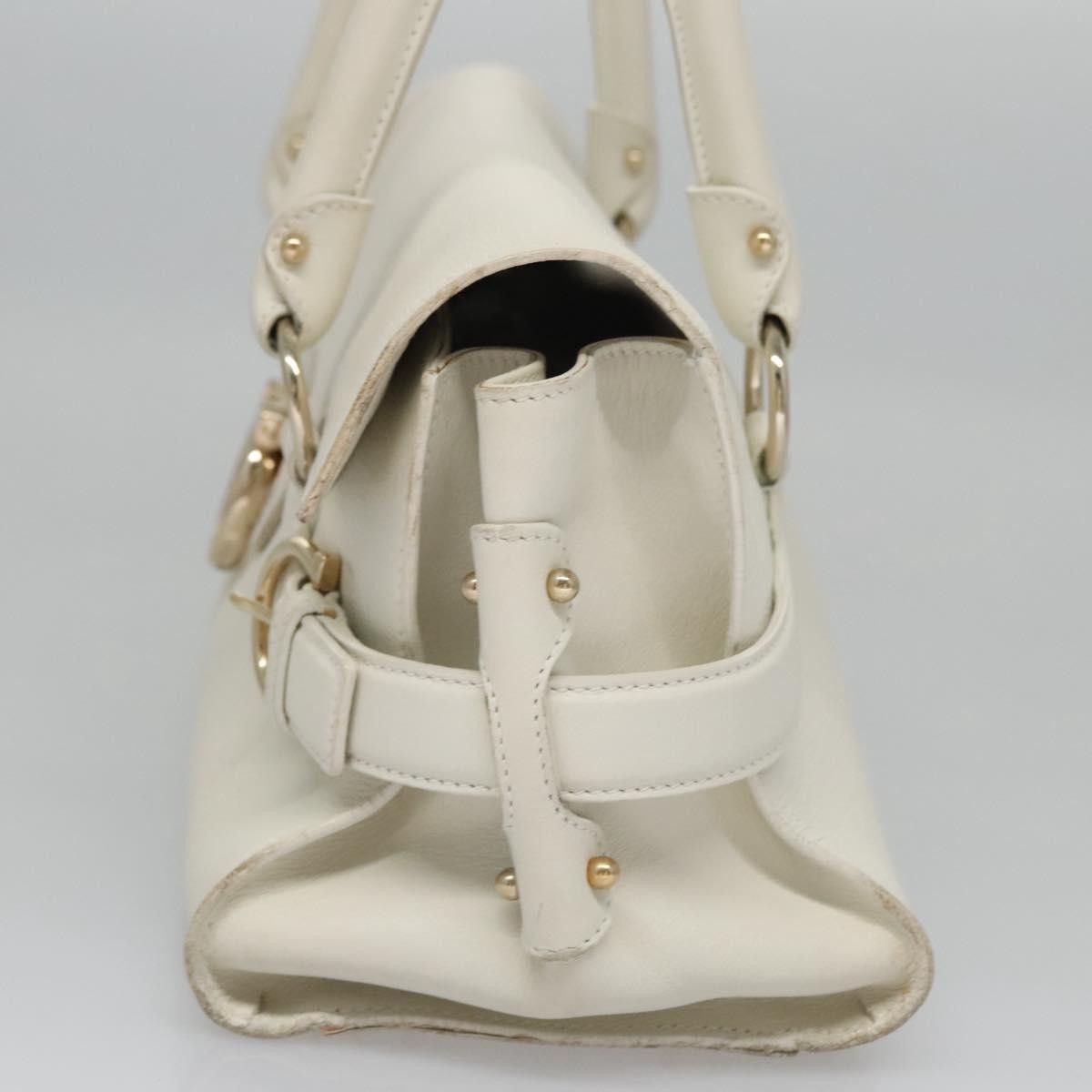 Salvatore Ferragamo Gancini Beige Leather Shoulder Bag (Pre-Owned) Size ONE SIZE - 4 Thumbnail