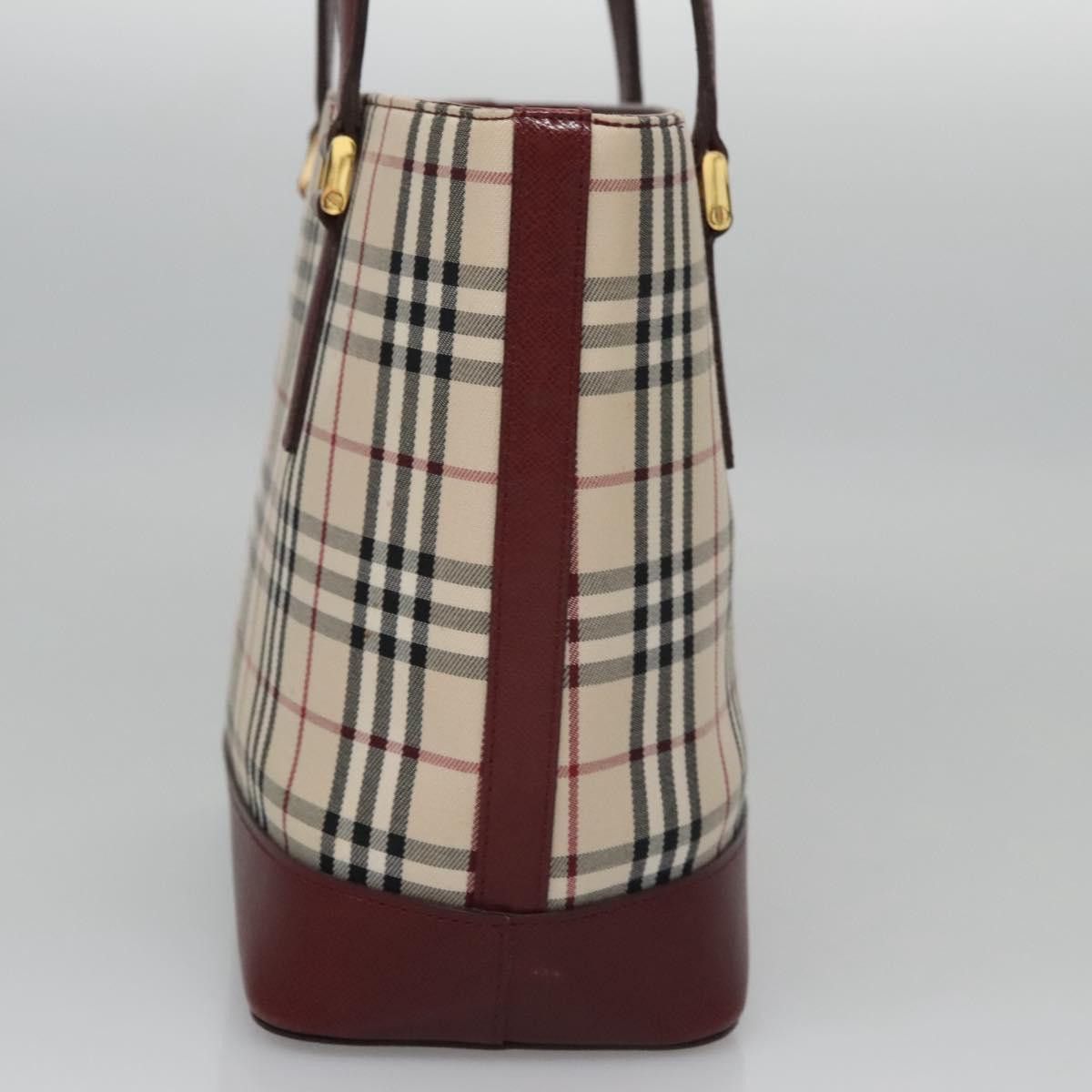 Burberry Nova Check Beige Canvas Shoulder Bag (Pre-Owned) Size ONE SIZE - 4 Thumbnail